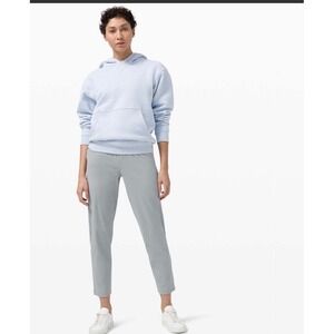 Lululemon Keep Moving High Rise Crop Pants Sz 8 W5DFGS Gray Travel Stretch